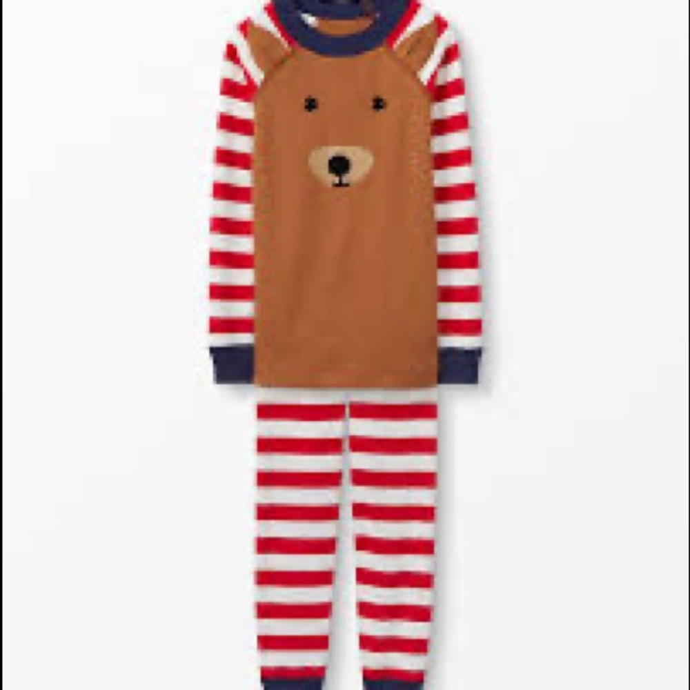 NWT Hanna Andersson Organic Cotton Long John Pajamas in Deer Character